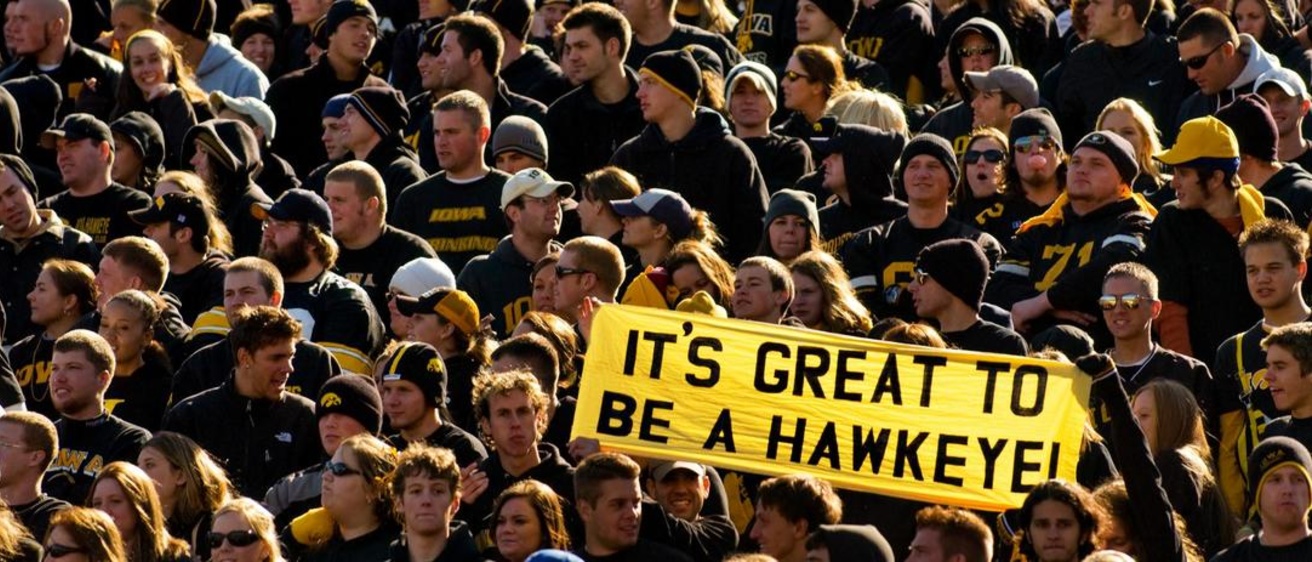 it's great to be a hawkeye in a swarm of students