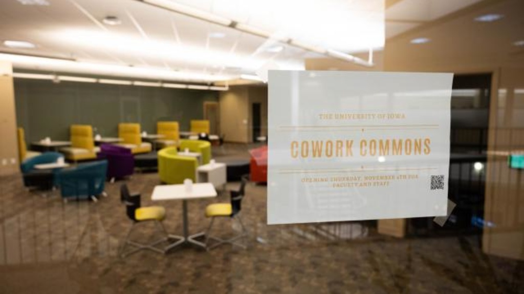 CoWork Commons is a new co-working space for university employees located in University Capitol Centre. Photo by Tim Schoon